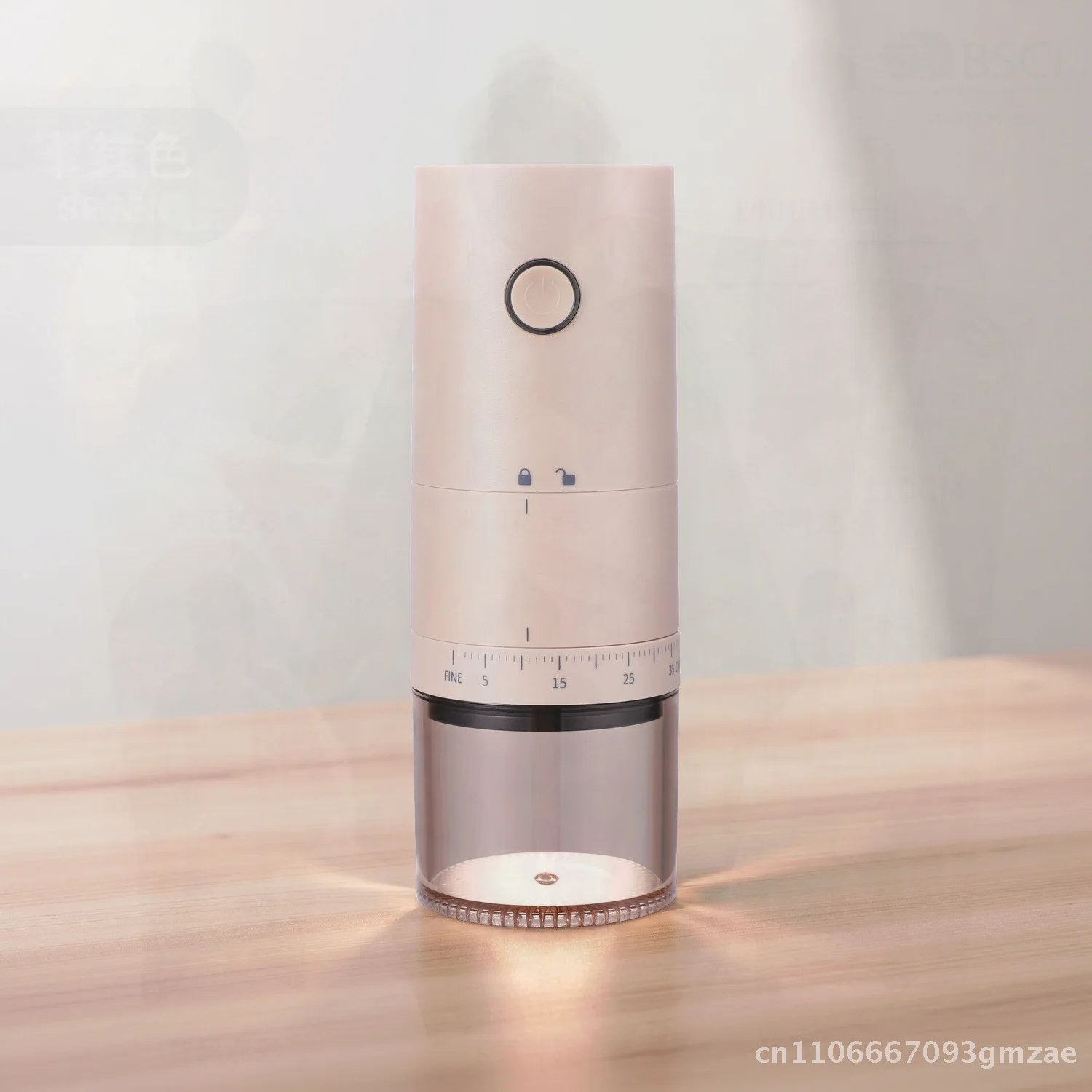 

Электрическая кофемолка для зерен, полностью автоматическая современная минималистичная кофемашина с сенсорным экраном и керамическим сердечником черного/бежевого цвета