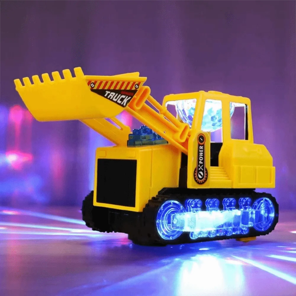 Colorful Music Electric Excavator Lighting Effects Children Gits Bulldozer Universal Wheels Engineering Vehicle Boys Gift