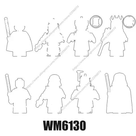 액션 피규어 영화 액세서리 빌딩 블록 벽돌 장난감 WM6130 WM2275 WM2276 WM2277 WM2278 WM2279 WM2280 WM2281 WM2282