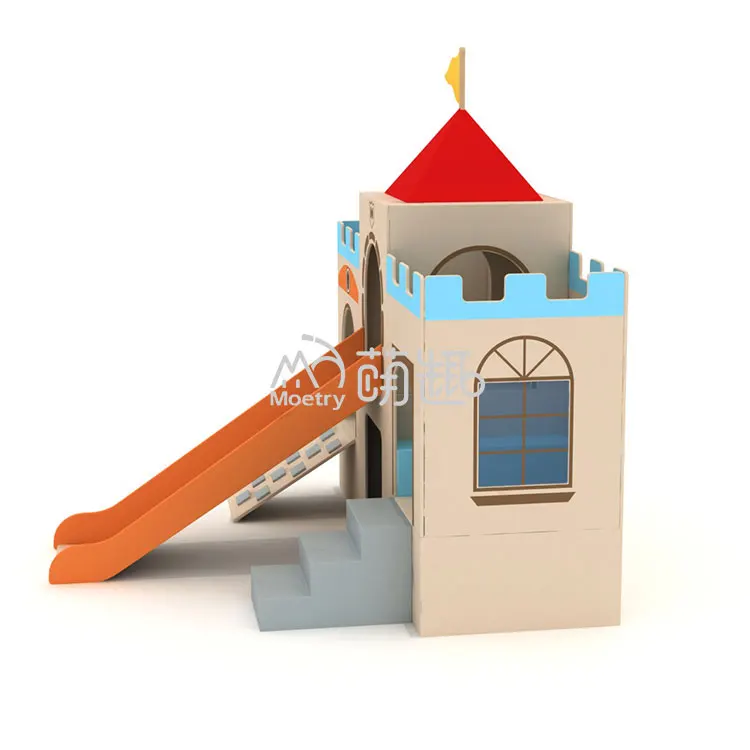 Moetry Large Indoor Soft Play Castle Set Children's Foam Playground Equipment Slide Climbing Features Amusement Park Daycare