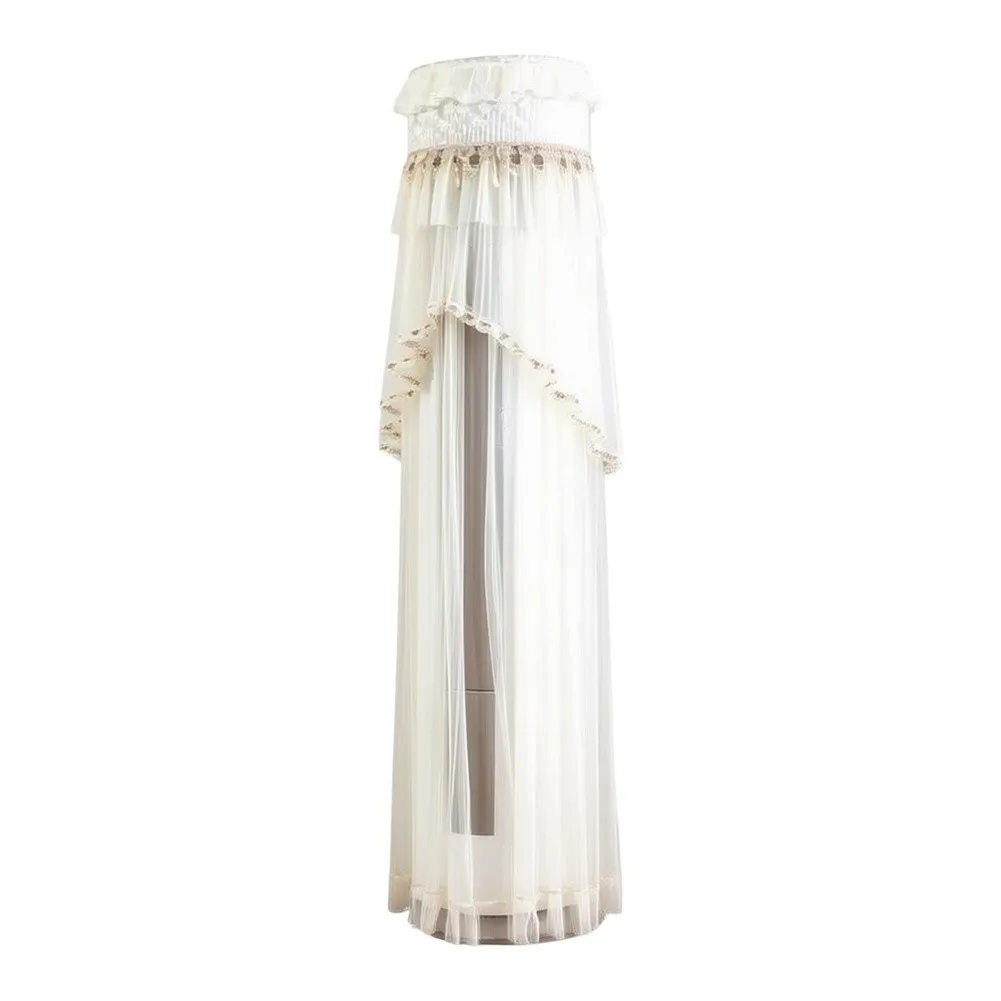 Air ConFor Ditioner For Dust Cover Polyester Material 170cm 175cm White for Vertical RounFor D AC Units Home Office Use