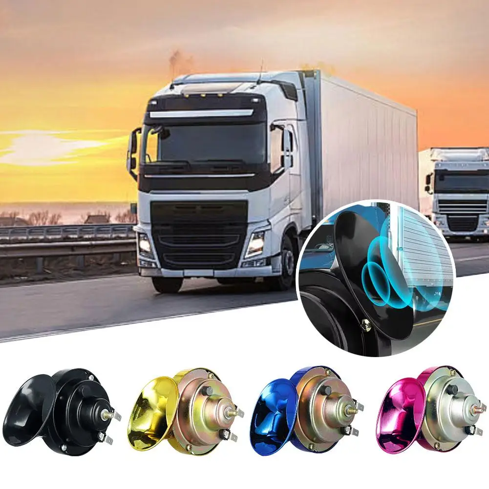 12V 300DB Super Loud Train Horn Waterproof Universal Horns Siren Loud Car Horn Electric Snail For Motorcycle Car Truck SUV K3P7