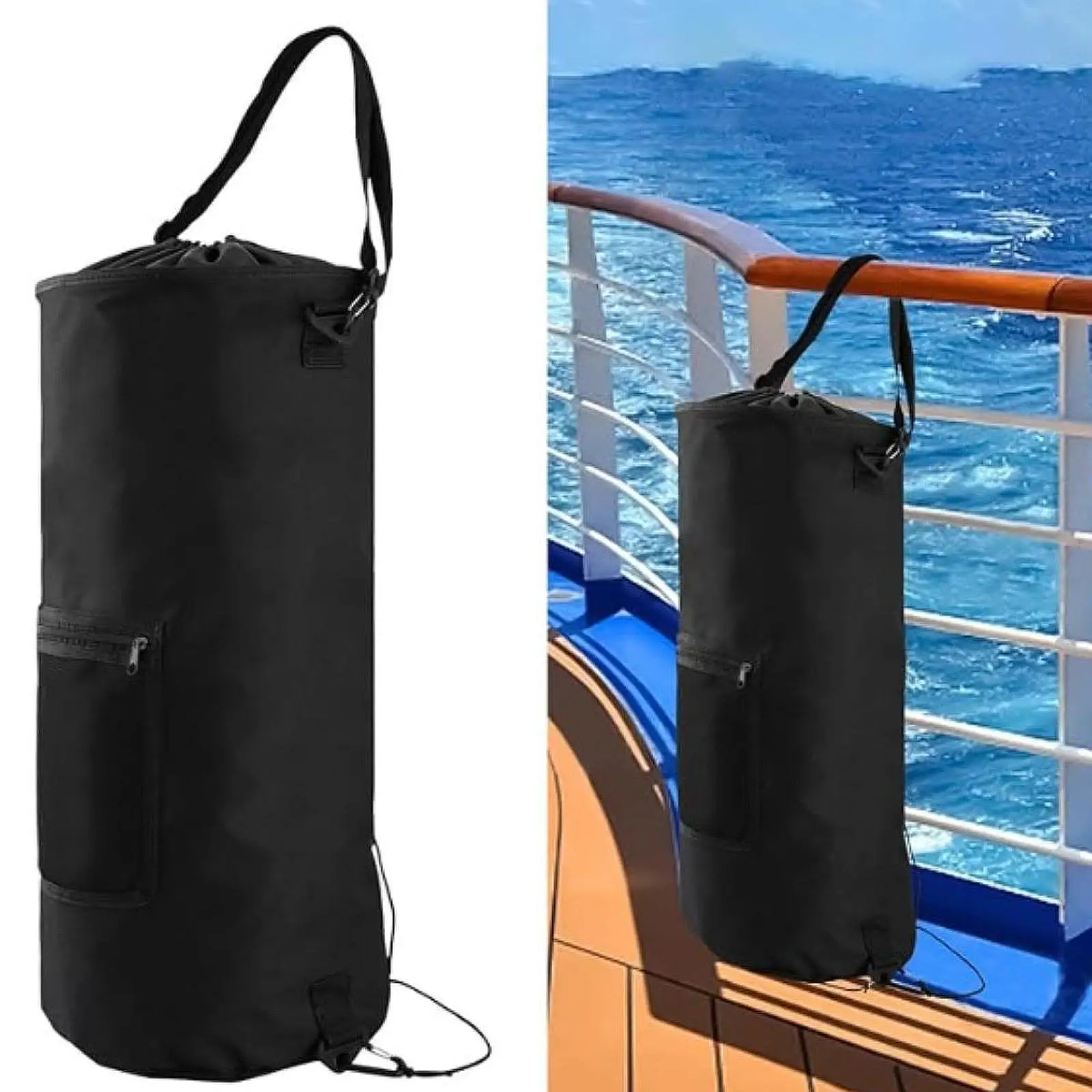 Портативный мешок для мусора для морских лодок, износостойкий, легко устанавливаемый, многофункциональный, легкий для песочной штанги, ведро для рыбалки на каяке