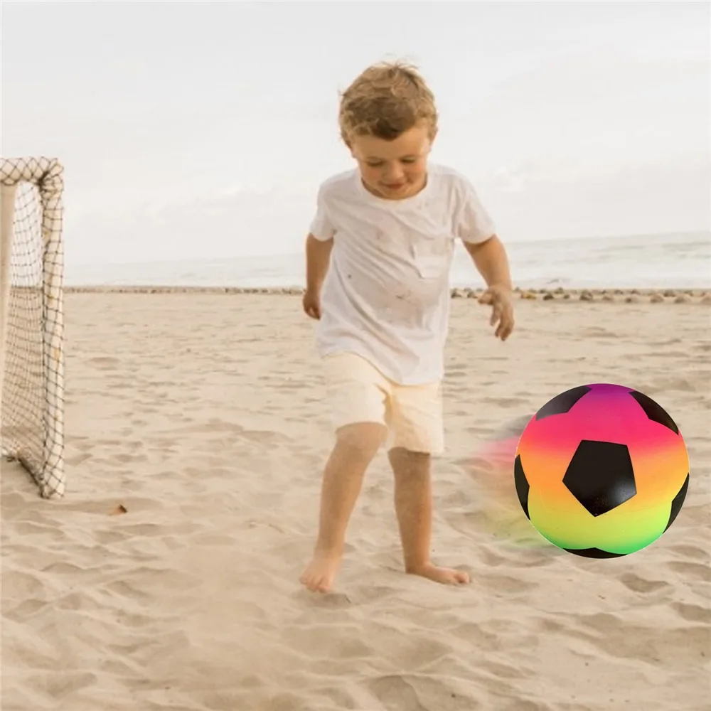 Ballon de Football gonflable de volley-Ball pour enfants, ballons arc-en-ciel de plage, jouets en PVC