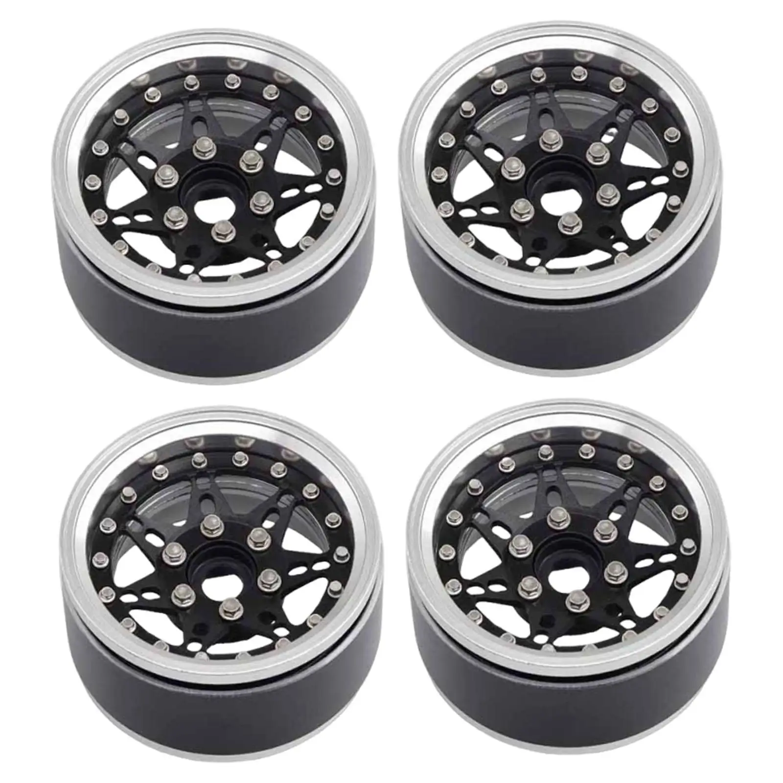 Easy Install RC Car Wheel Rims 1/10 Aluminum Alloy Durable Replacement for RC Crawler 1 10 Jeep and Chassis