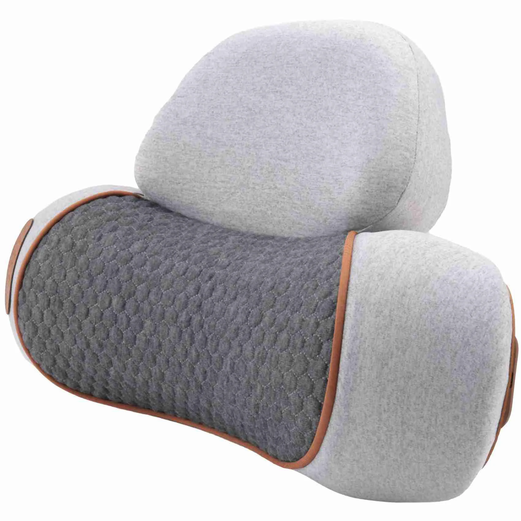 Electric Massager Cervical Pillow Hot Compress Vibration Massage Neck Traction Relax Sleeping Memory Foam Support(D)