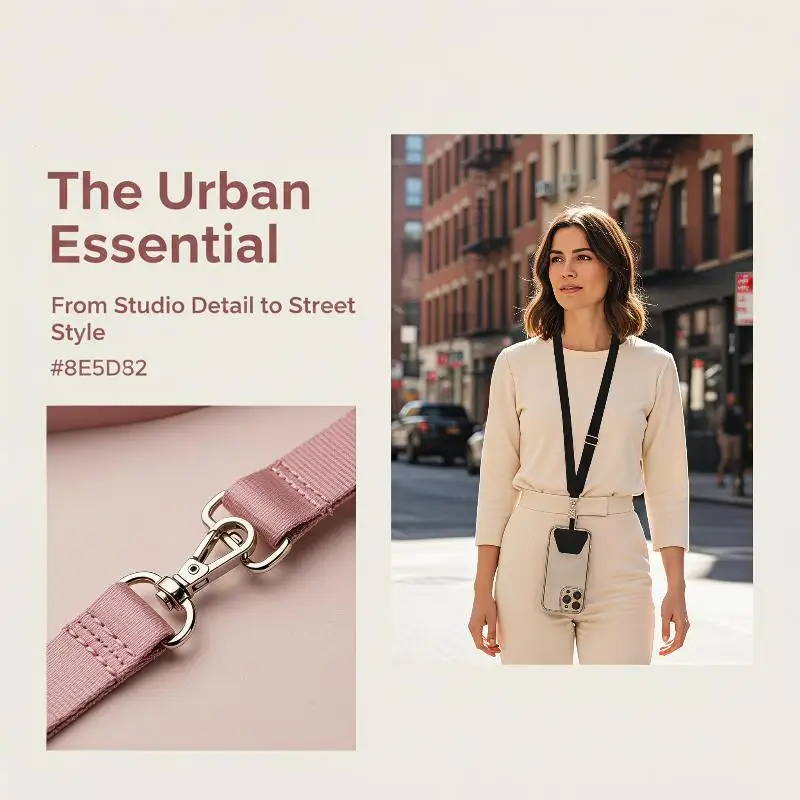Universal Mobile Phone Chain Adjustable Collar Crossbody Lanyard Mobile Phone Neck Strap Compatible With Most Smartphones
