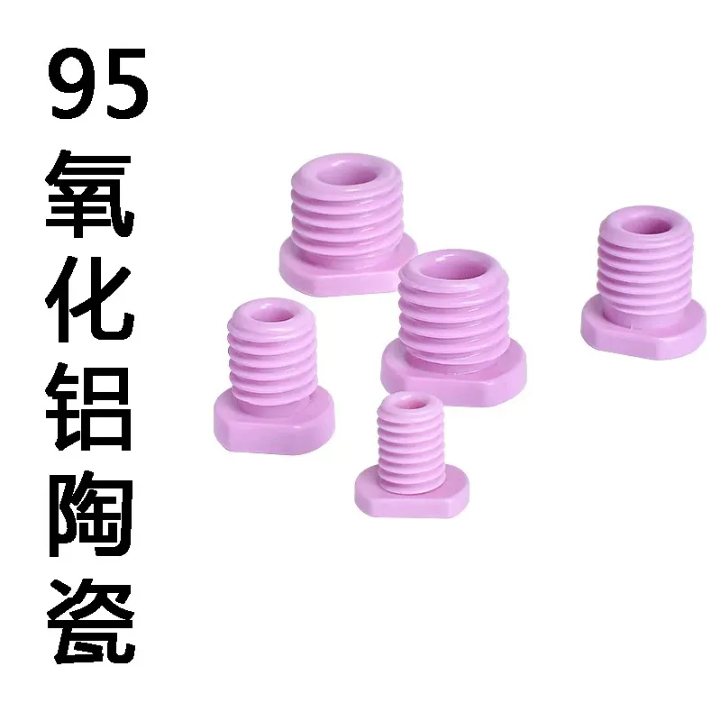 20Pc Porcelain Eye Ceramic Screw Hollow Through Coil Nozzle M8 M10 M12 M14 M16 M18 M20 M24 with Thread Ceramic Eyelet