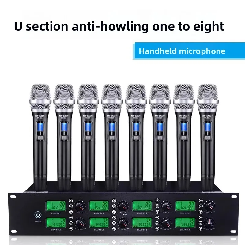 Xianke OK-69 ميكروفون لاسلكي من واحد إلى ثمانية مرحلة احترافية للمؤتمرات معقوفة أغطية الرأس ميكروفون Lavalier #1