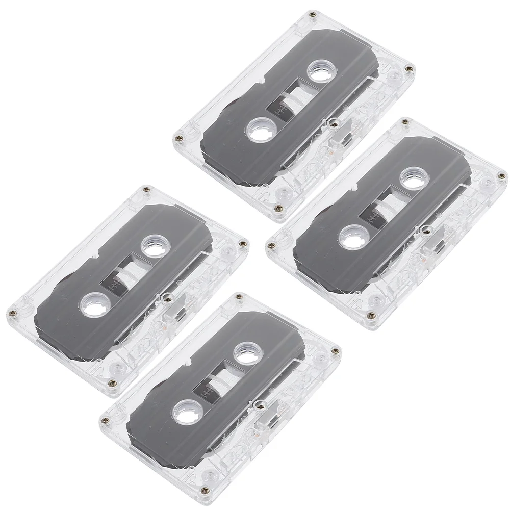 

4 Pcs Cassette Blank Audio Tape Tapes Recorder Plastic Cassettes Recordable Empty