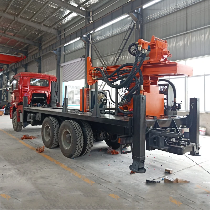 Professional Factory Good 300m Diesel Energy Mining Hydraulic Small Portable Water Well Drilling Rig Mining Machinery