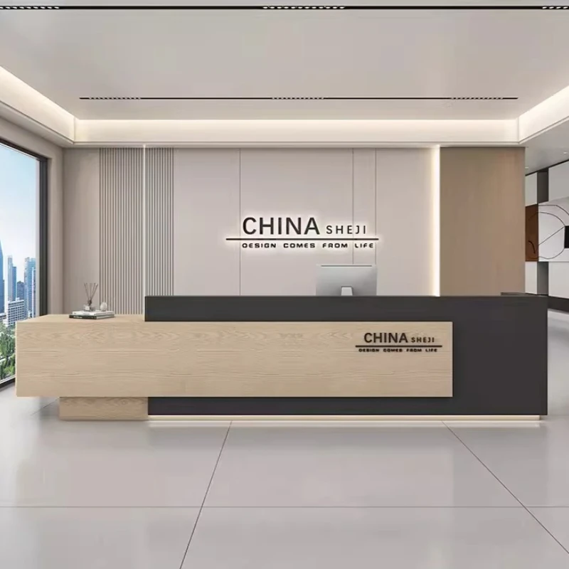 

120 140 160 180 200 220 240 260 280 300cm computer desk reception counter Customer center mostrador recepcion office furniture