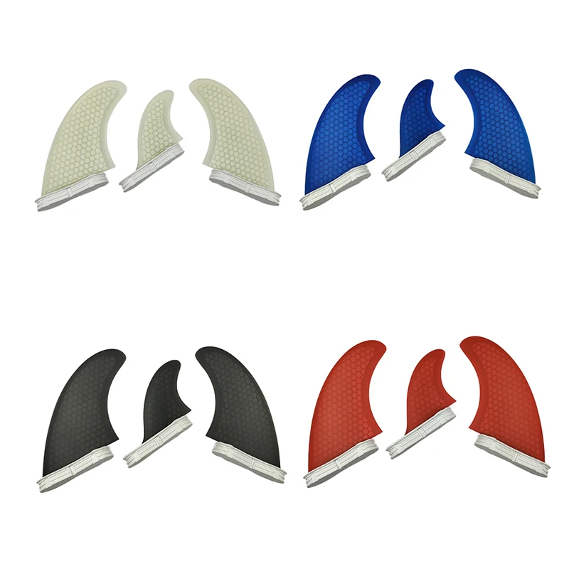 upsurf fcs 2 fin Double Tabs 2 Surfboard fins Honeycomb fiberglass Surf fins Tri Fin set T1 Size Black/Red/Blue/White Color