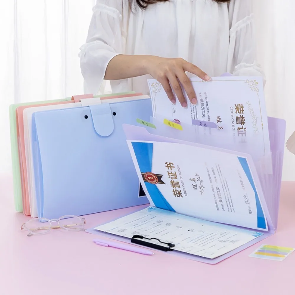 Simple A4 File Folder Multifunctional Dirtyproof Document Bag Waterproof Work Collection Organizer Office Student Supplies