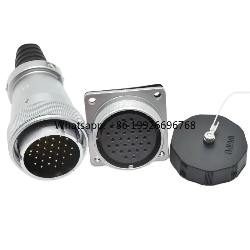 custom-industrial-connector-aviation-plug-waterproof-male-plug-female-connector-wy-series-31pin-ip67-weipu-metal-socket