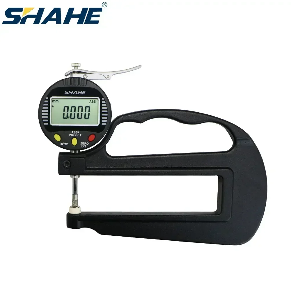 SHAHE 0.001mm 10mm Digital Thickness Gauge Paper / Leather / Rubber / Fabric / Sheet Metal / Glass Digital Thickness Gauge