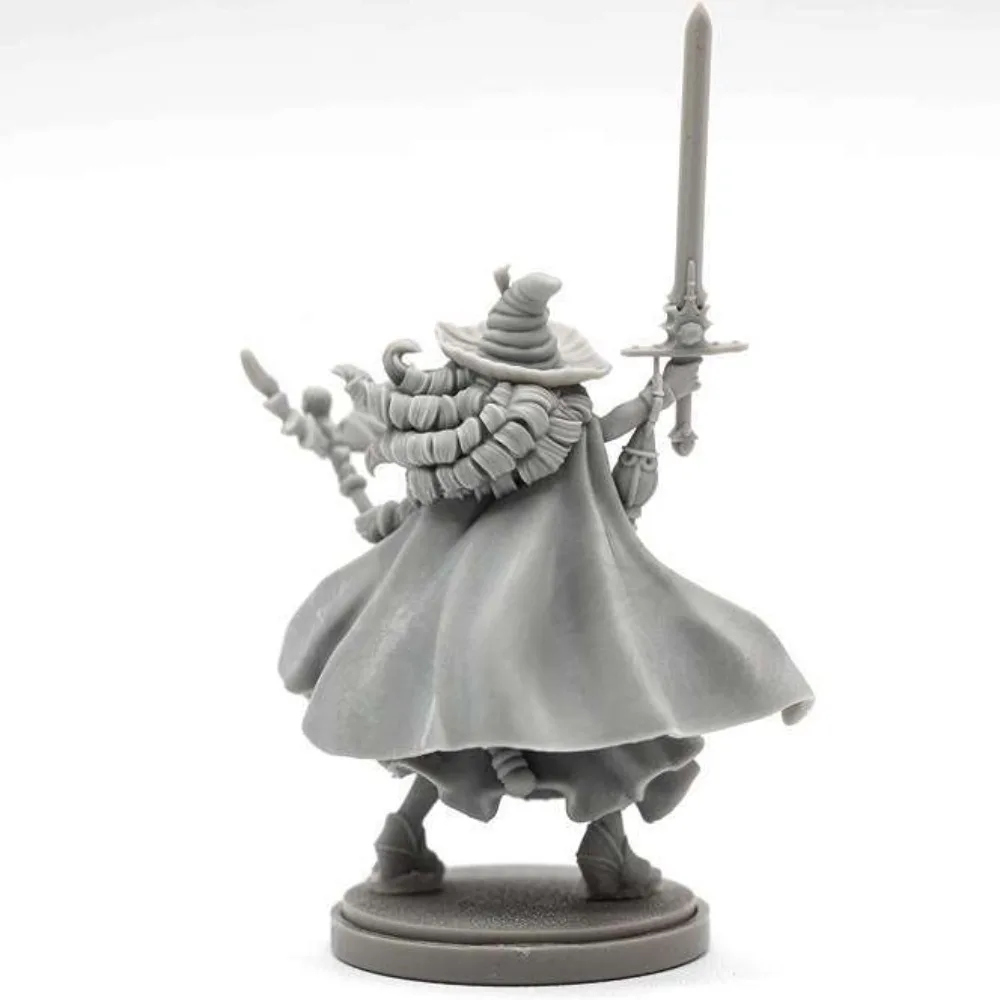 38mm Beauty Soldier Magic Soldier Woman Magical Swordsman Magic Adventurer Resin Model DIY Assembly and Coloring Models No Lamp