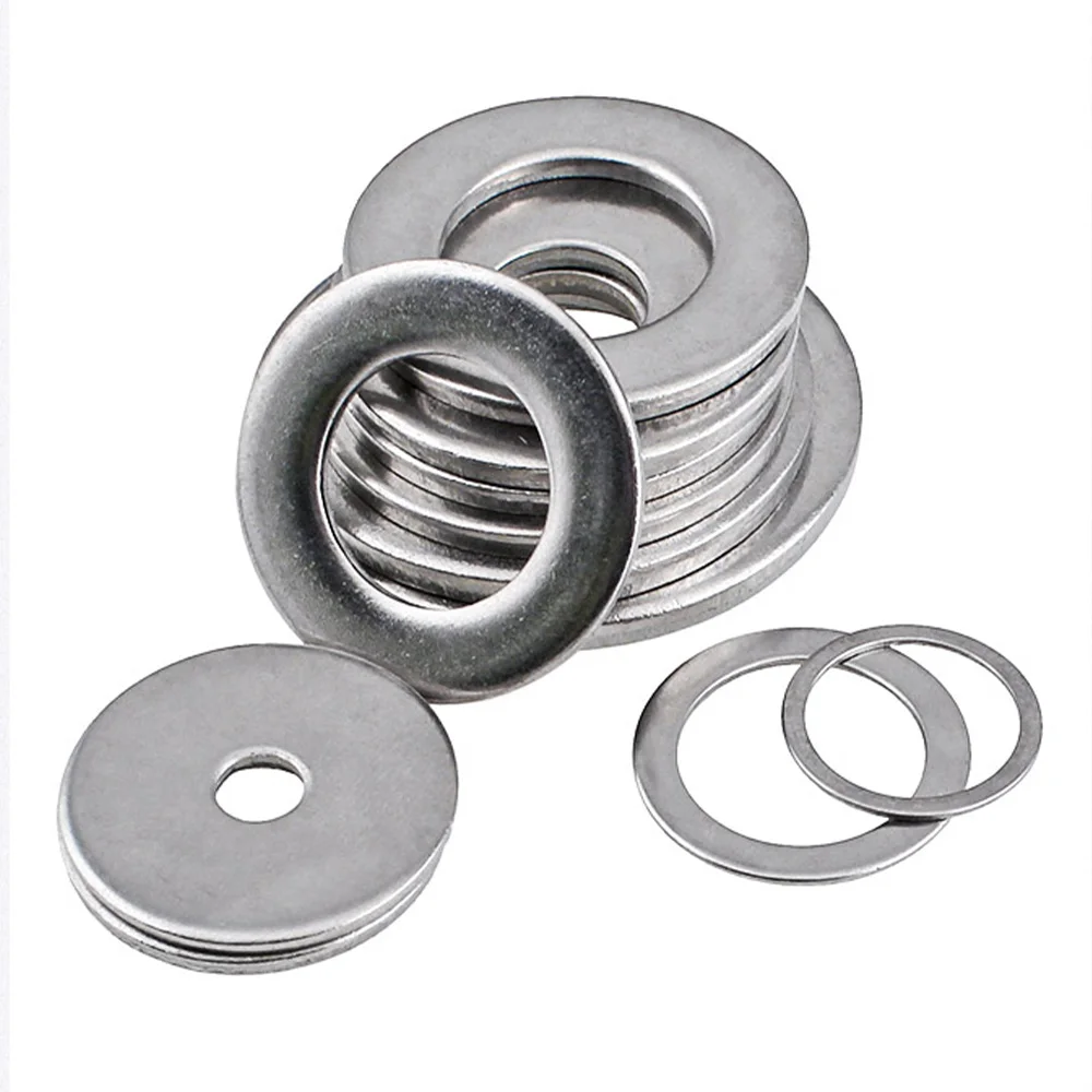 Weiyi M6 M8 M10 Große Dichtungs-Flachdichtung aus SUS304 Edelstahl, breitere Flachdichtung, Dichtungsunterlegscheiben, Außendurchmesser=10mm-50mm – Detail 6