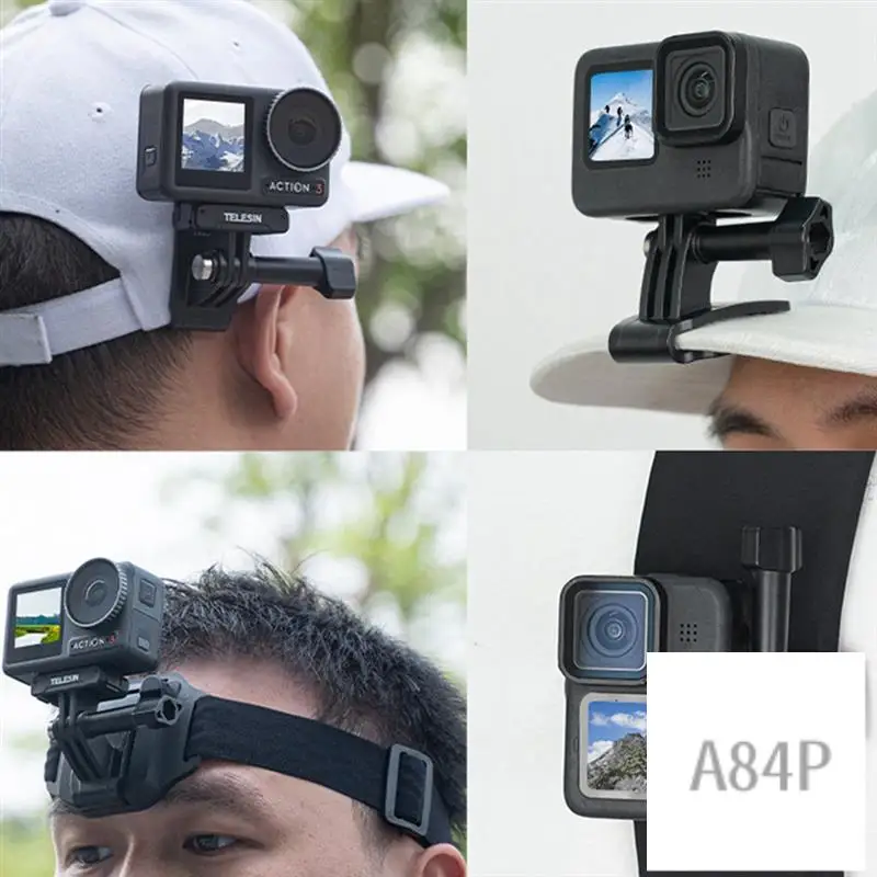 

TELESIN Adjustable Head Strap Mount Fixed Bracket For Gopro 11 10 Headband Head Strap