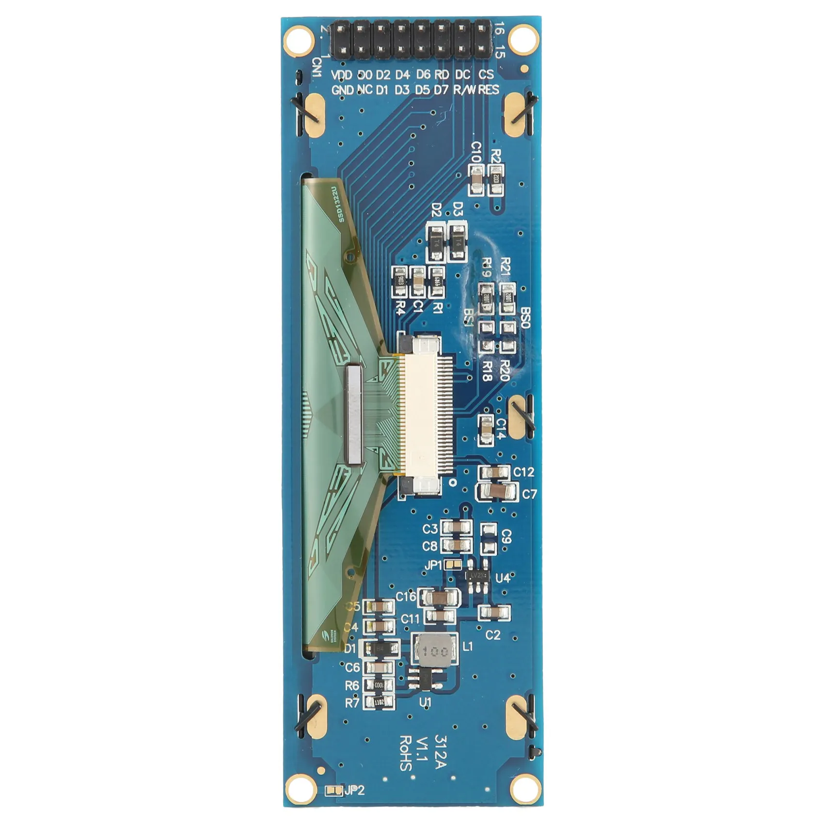 Pantalla OLED de 3,12 pulgadas, 256X64, módulo LCD gráfico de 25664 puntos, pantalla LCM, controlador SSD1322, compatible con SPI (amarillo)