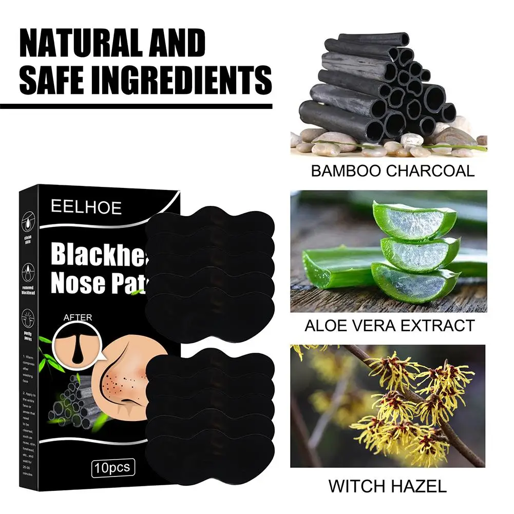 10-50pcs Blackhead Remove Mask Nasal Strips Shrink Cleansing Pore Nose Black Head Remove Stickers Skin Care Mask Patches