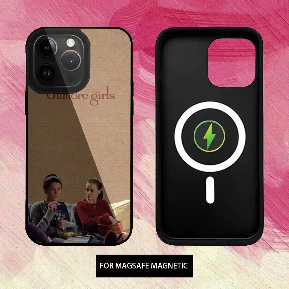 G-Gilmore Meninas Estética Capa de Telefone Para iPhone17,16,15,14,13,12,11 Plus,Pro Max Magnética Magsafe Carregamento Sem Fio