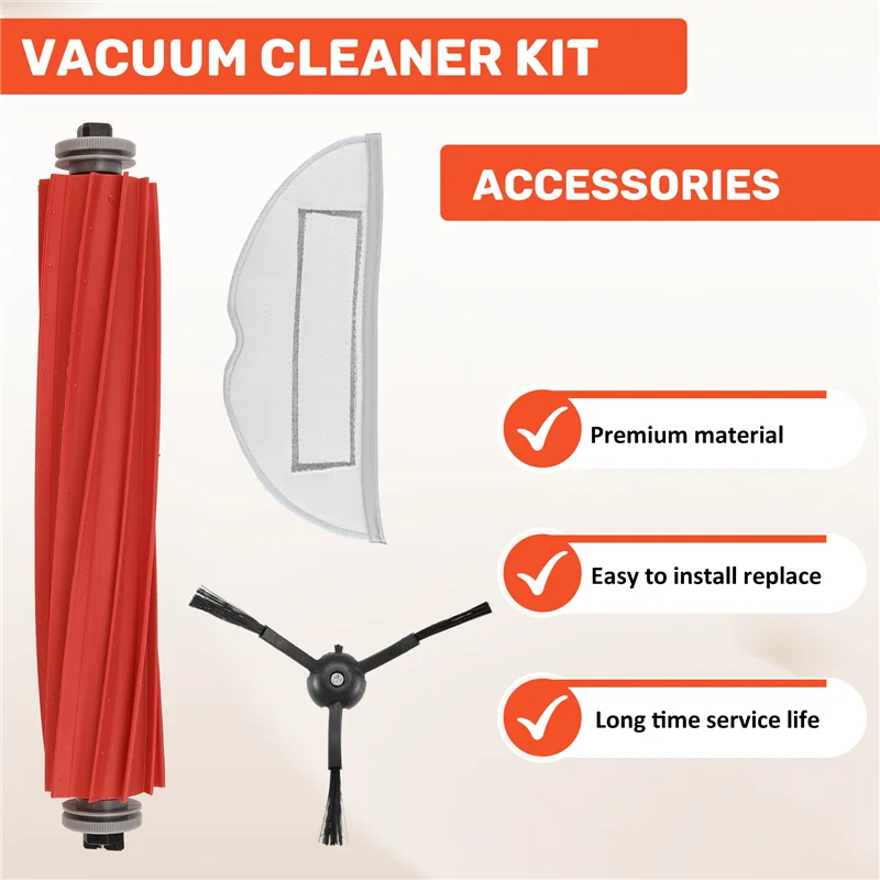 

WHYY-For Roborock S7 Max Ultra Q100TSC Main Side Brush Hepa Filter Mop Cloth Dust Bag Accessories Replacement Parts