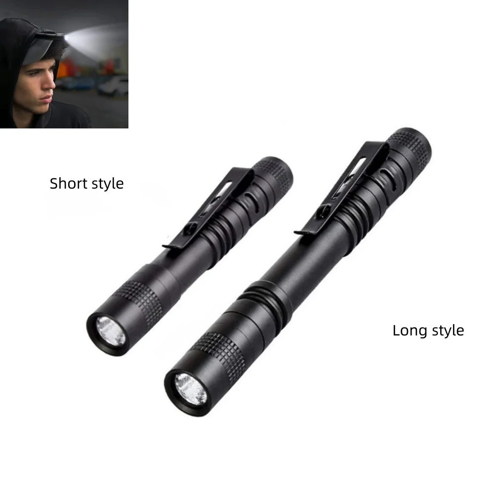 1 قطعة مصباح يدوي LED محمول القلم الشعلة مصباح كليب ضوء صغير Penlight-نمطان للاختيار من بينها