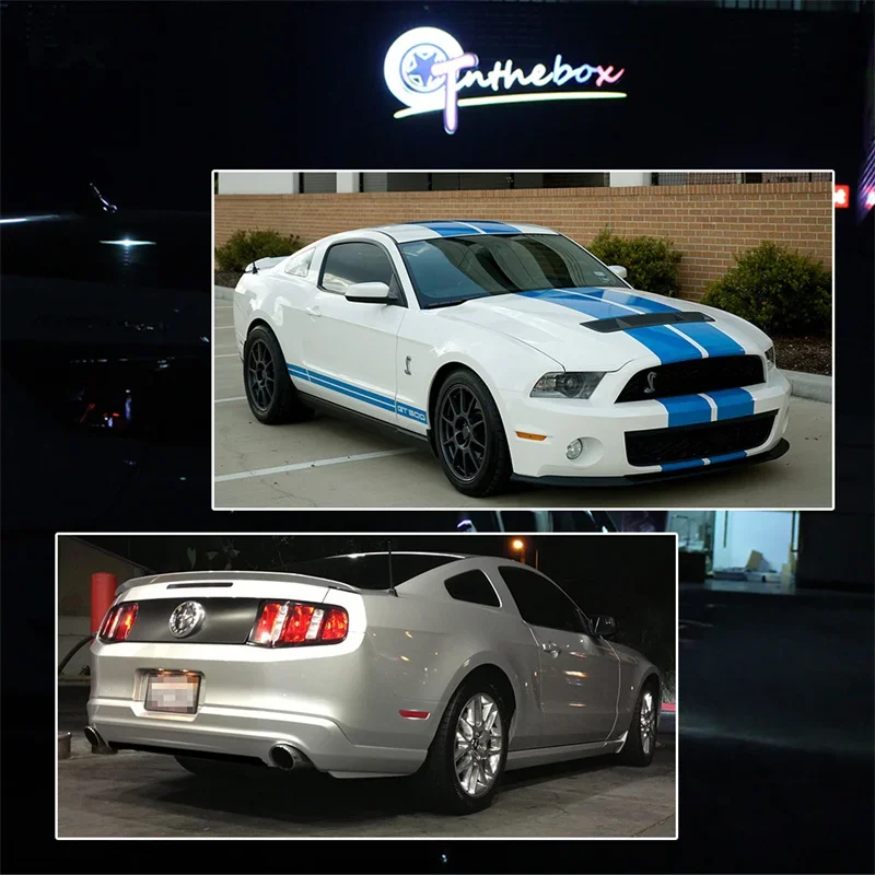 For Ford Mustang 2010 2011 2012 2013 2014 Front / Rear Bumper Side Marker Light Cover Shells Smoked / Amber / Red Lens No Bulb