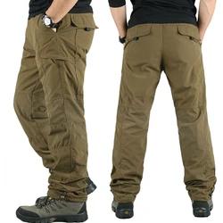 Tactical Fleece Pants Men Winter Outdoor Work Cargo Trousers Thicken Warm Baggy Long Trousers Male Multi-pocket Tactical Pants