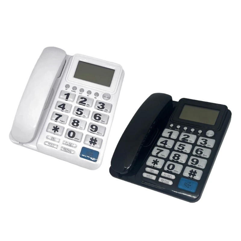 Landline Phone Caller Display Corded Telephone Support for Home Office