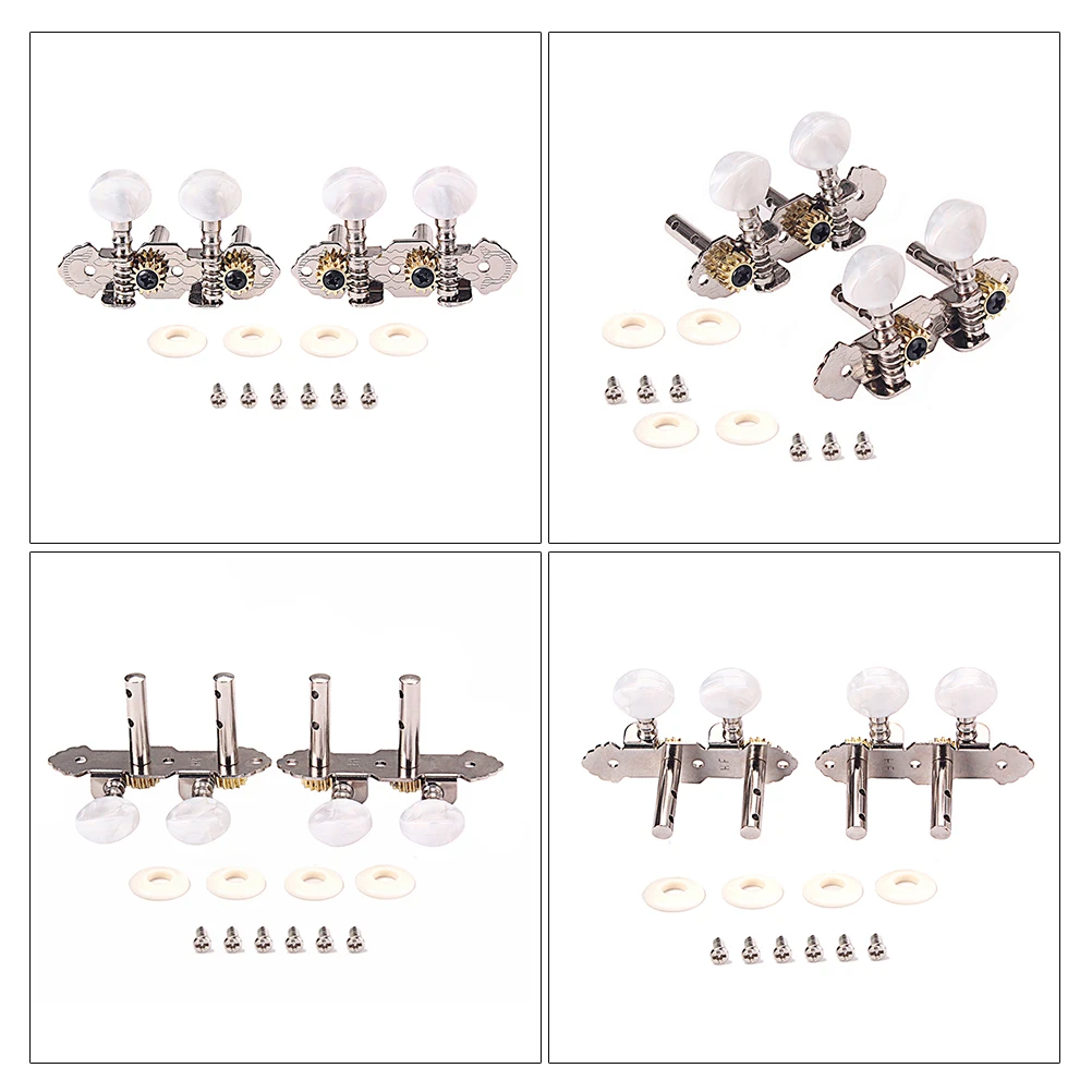 

Double Hole Screw Washer Acoustic Guitar Machine Heads Tuner Silver Tuning Pegs