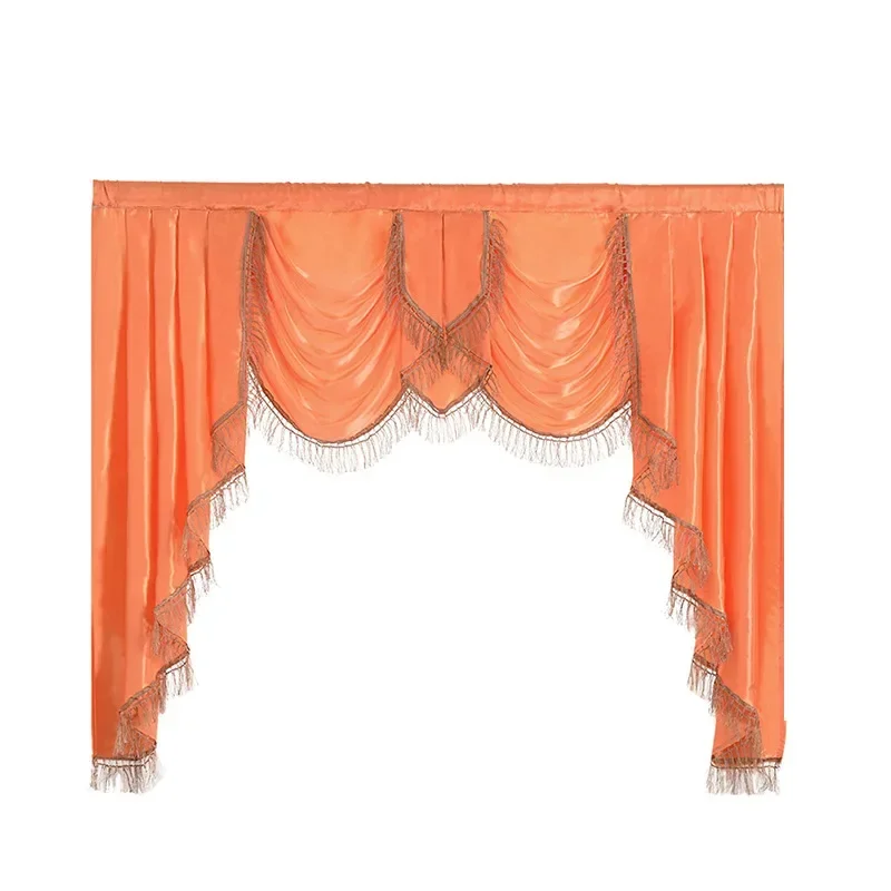 New European Style Valance Window Shading Curtain Head Decoration Curtains for Living Room Bedroom Curtains Valance Custom