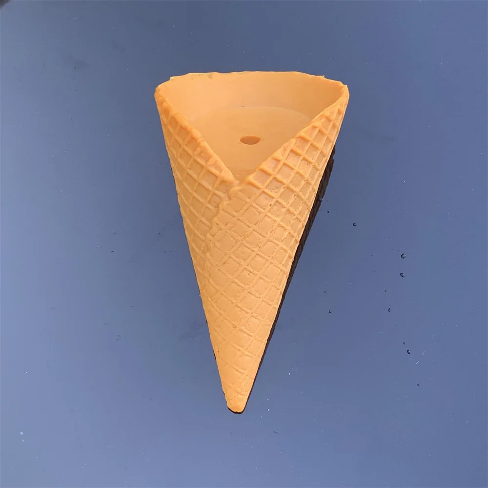 Plastic DIY Gift Toys Ice Cream Shops Scoops Food Model Gelato Soft Serve Waffle Cone Photography Restaurant Display Decor Asmr
