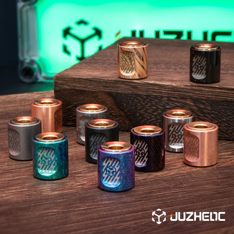 EDC التيتانيوم دمشق النحاس الزركونيوم الميكانيكية سكين الخرز تململ حلقة دفع المنزلق المعادن البسيطة متعة الإجهاد اللعب أدوات