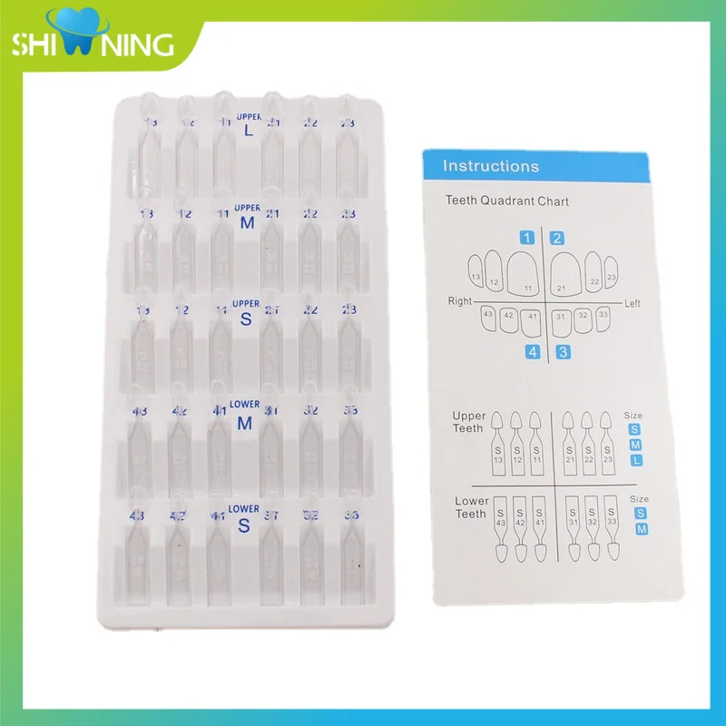 

Набор из 30 форм для зубных виниров, композитных материалов, светоотверждаемых, автоклавируемых, для передних зубов, инструменты для отбеливания зубов
