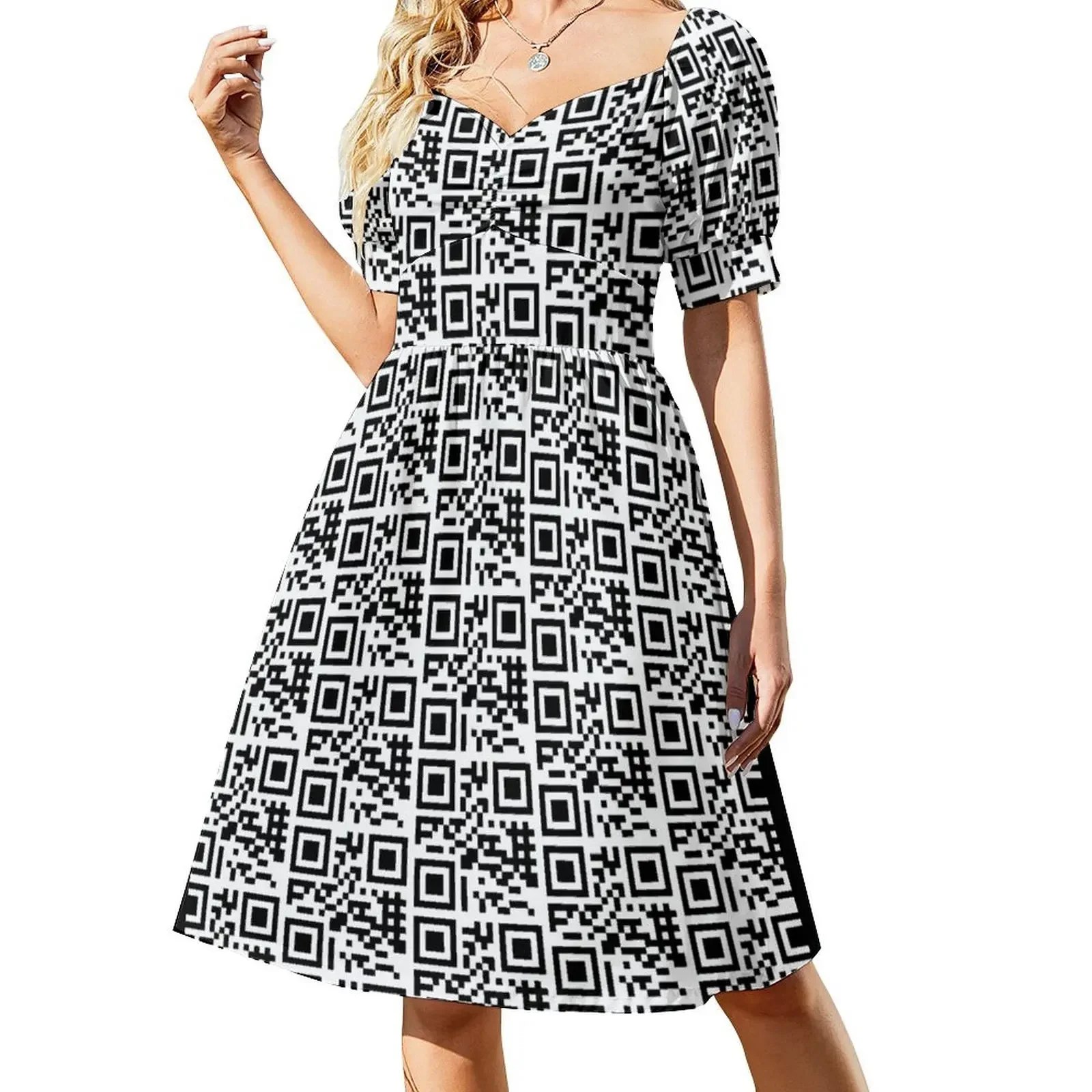 

QR CODE - QR CODE Sleeveless Dress Party dresses women's clothing trend 2025 dresses for women Dress