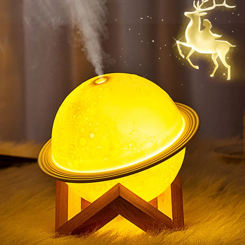 Creative Mini Portable Ultrasonic Air Humidifier New Design Moon Lamp Shape Cold Mist For Bedroom Hotel Household Use Humidifier