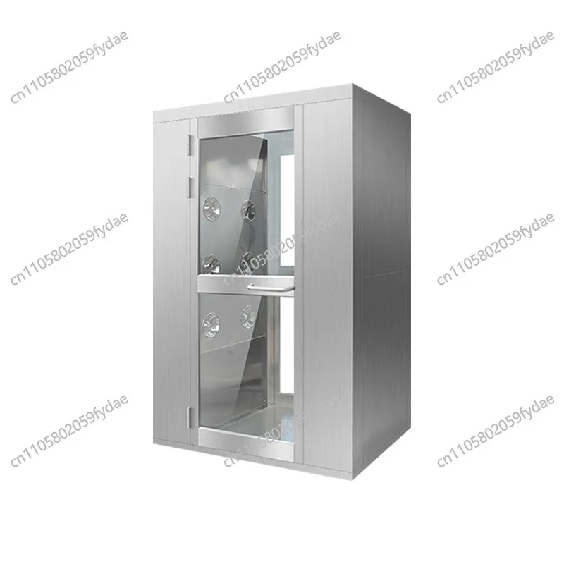 Stainless steel air shower room, single double blow double interlock air shower channel for food factory