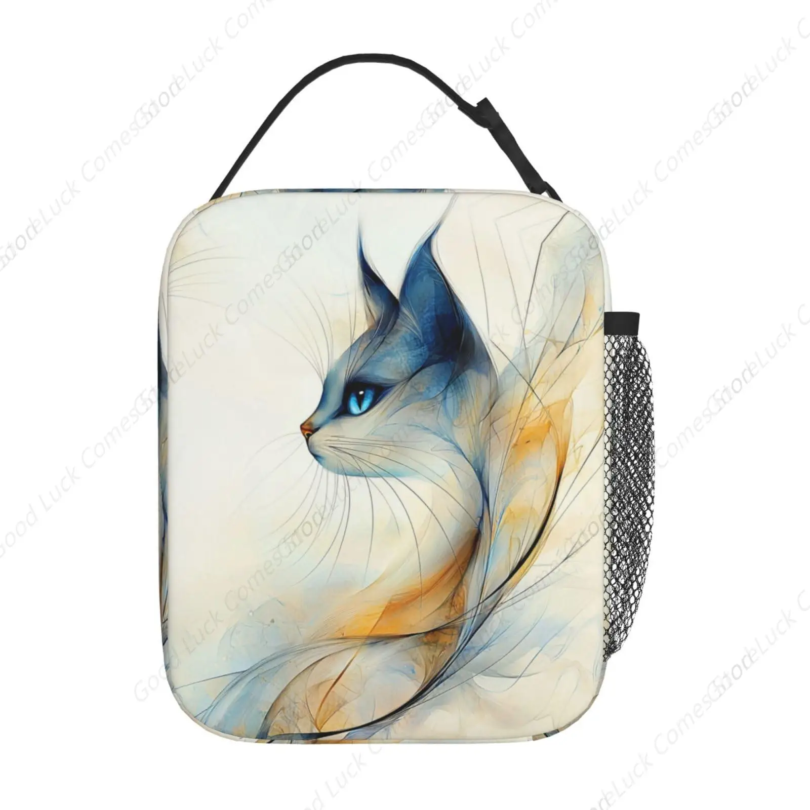Insulated Lunch Box Cooler Lunch Bag Reusable Lunch Containers Lunch Tote Bags for Men Women（Abstract Cat Myth）