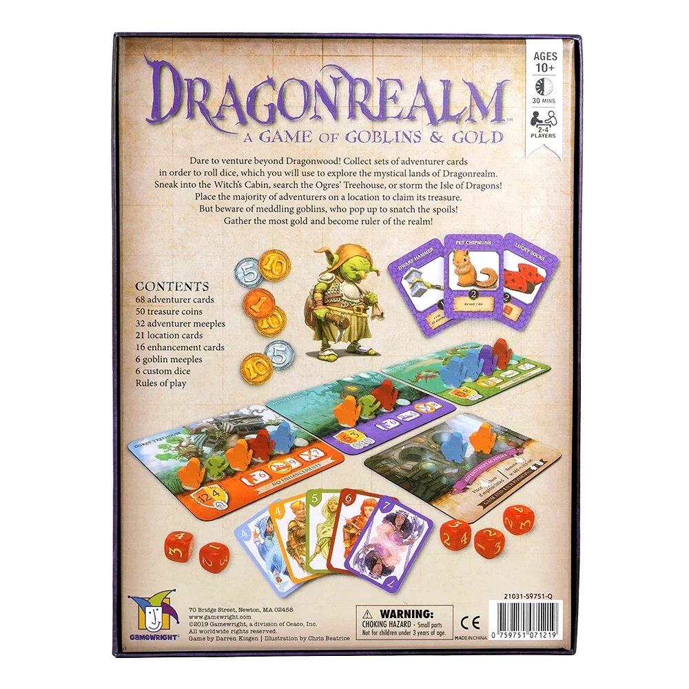 Dragonrealm Board Game A Strategy Card and Dice Game of Goblins & Gold Gamewright