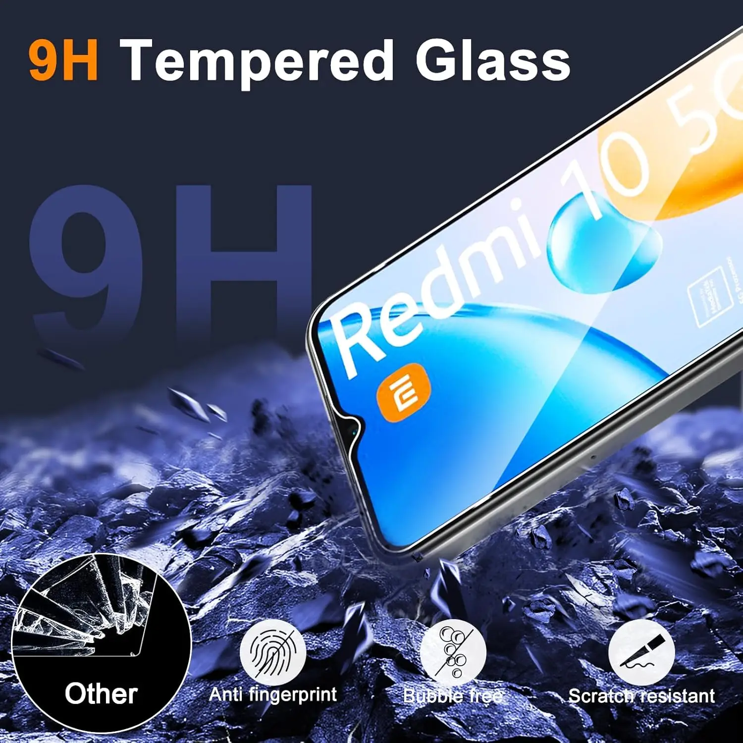 

For Xiaomi Redmi 10 5G 6.58'' Tempered Glass Screen Protector Glass Film Not for Redmi 10