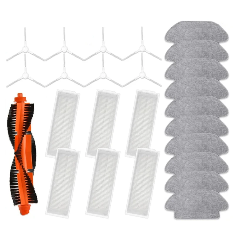 

For Xiaomi Robot Vacuum S12 / T12 B106GL / S10 / S10 EU Vacuum Parts Main Roller Side Brush Hepa Filter Mop Cloth-N29R