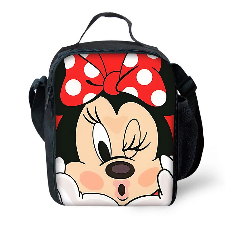 Fiambrera térmica reutilizable para niños y niñas, bolsa aislante de gran capacidad para pícnic al aire libre, con diseño de ratón de dibujos