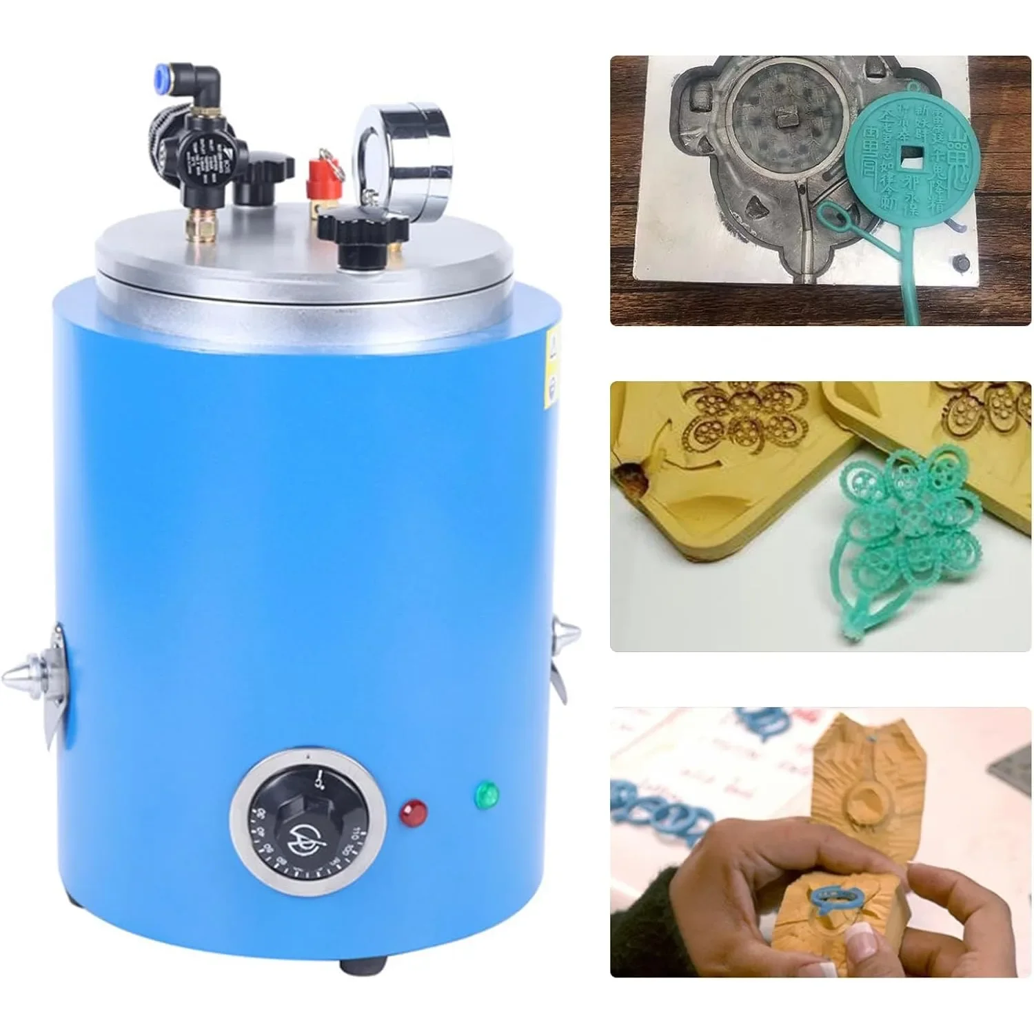 

NEWEST 2.5L Wax Melting Furnace Round Wax Injector,500W Wax Casting Machine for Jewelry Molds for Jewelry Models Production