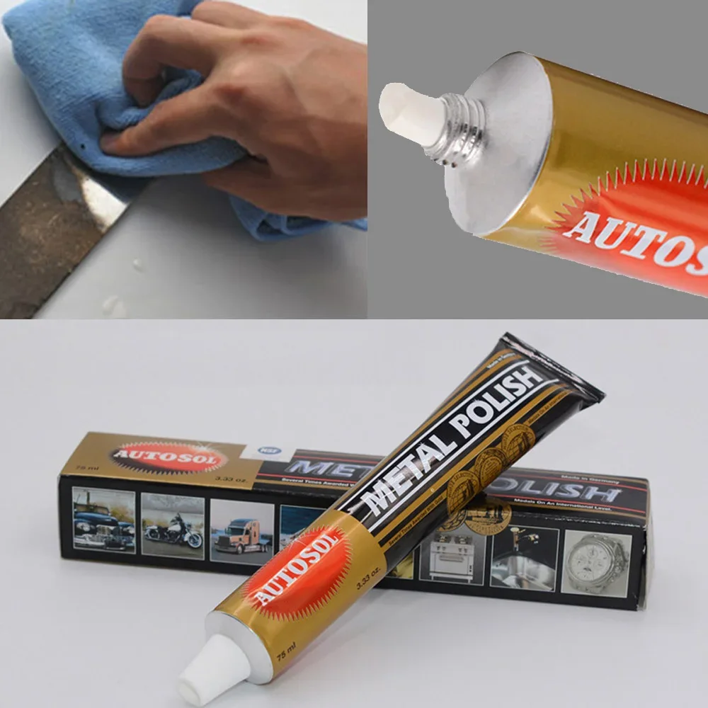 100g/50g Creme-Polierwachs für Maschinen, Spiegelpolierte Metall-Edelstahl-Uhrenpolierpaste, Metallpolitur, Rostentferner