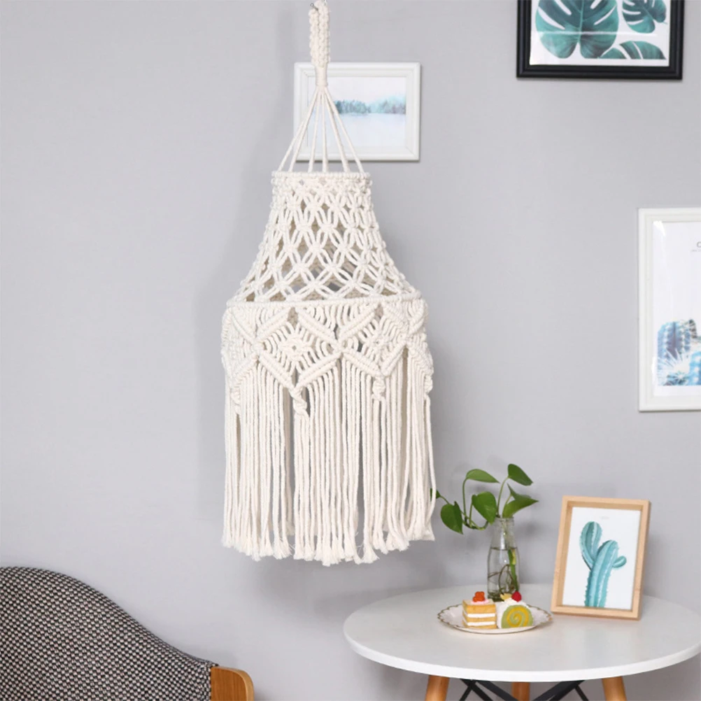

1Pcs Stylish Macrame Lamp Shade Pendant Light Cover Ceiling Fixture Replacement