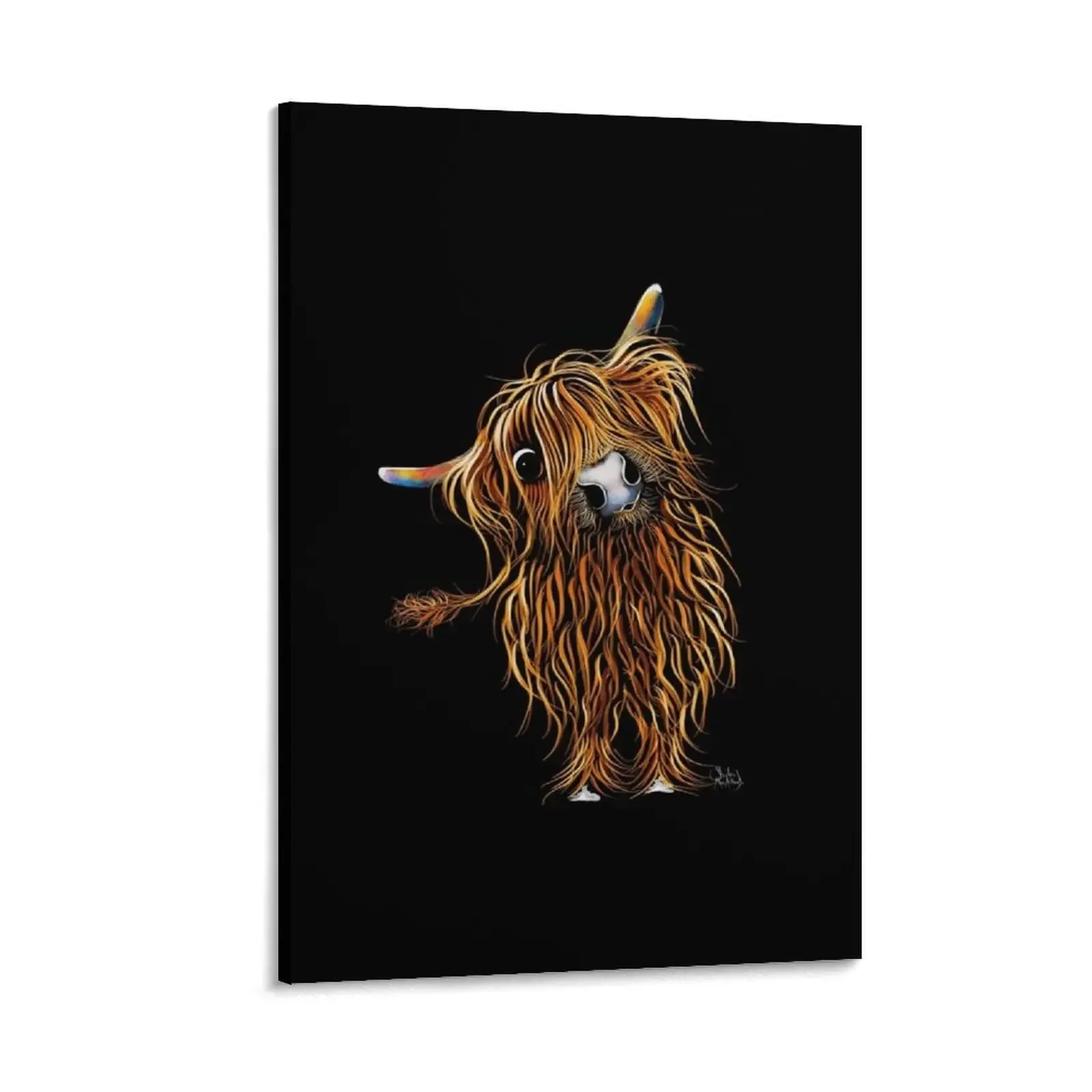 

HiGHLaND CoW PRiNT SCoTTiSH ' CoooWeee ' BY SHiRLeY MacARTHuR Canvas Painting Decoration wall posters posters for wall