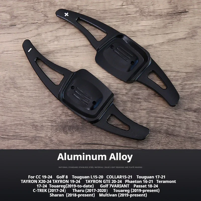 

2pcs Carbon Fiber Car Steering Wheel Shift Paddle Extension Shifters For VW Golf 8 CC Tiguan L Collar TAYRON Phaeton Teramont