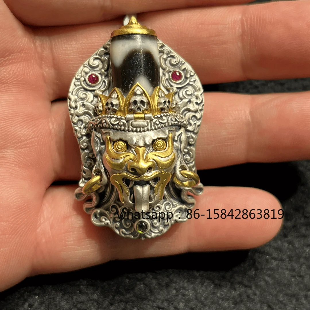 Zakiram's Past and Present Life, Tibetan Pendant, Electroplated Gold, God of Wealth Pendant, Does Not Support Opening The Lid.
